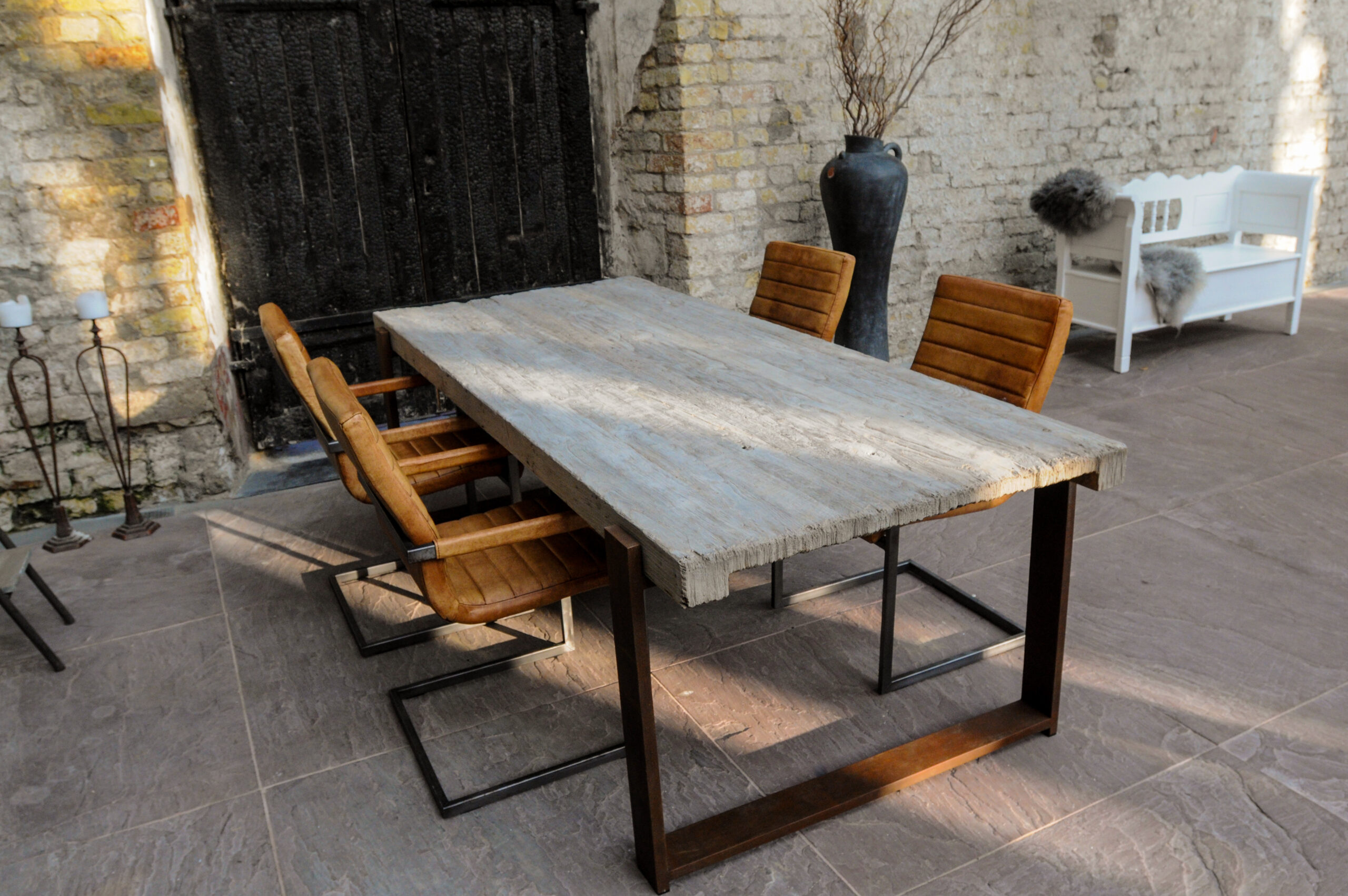 MERWEDE Industriële Eettafel 240 x 100 cm - Afbeelding 8